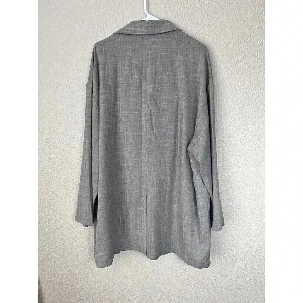 Nap Loungewear Womens Oversized One Button Blazer Size L Slouchy Loose Fit - Picture 3 of 16